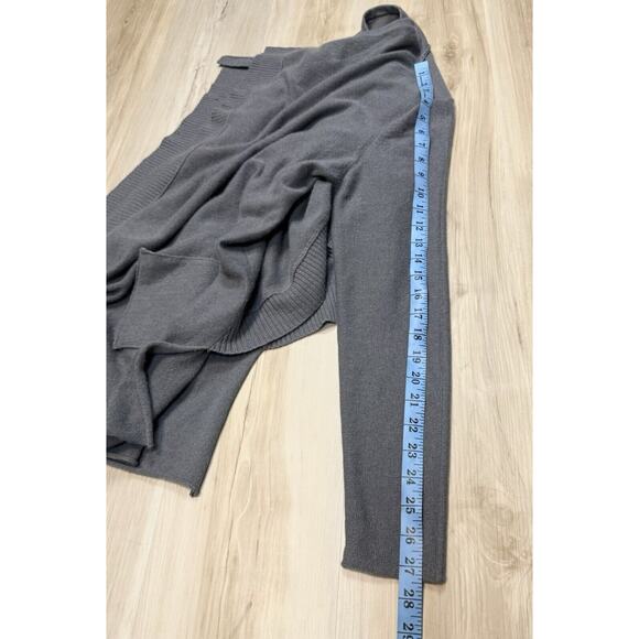 Naadam Sweater Gray Cashmere Cardigan Knit Lagenlook Open Front Long sz S / 6 - Picture 15 of 16